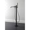 Kingston Brass KS7030DPL Freestanding Tub Faucet with Hand Shower, Matte Black KS7030DPL - alternate 3
